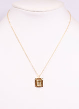 Load image into Gallery viewer, CH Johns Creek Cross Plate Necklace GOLD