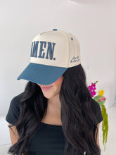Load image into Gallery viewer, AMEN. - Slate Blue Vintage Trucker Hat