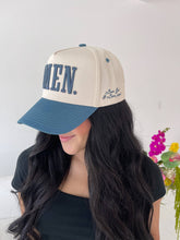 Load image into Gallery viewer, AMEN. - Slate Blue Vintage Trucker Hat