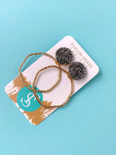 Load image into Gallery viewer, Glitter Top Hoops