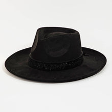 Load image into Gallery viewer, Embroidered Flower Strap Fedora Hat