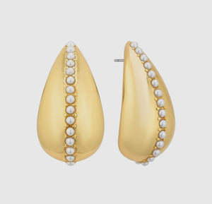 Pearl and Gold Teardrop