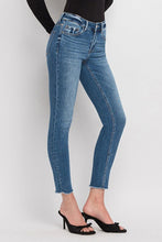 Load image into Gallery viewer, Mid Rise Raw Hem Skinny