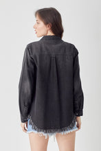 Load image into Gallery viewer, Frayed Denim Shirt