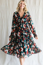 Load image into Gallery viewer, Black Floral Dress