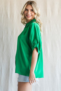 Satin Collar Top