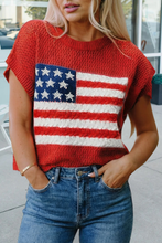 Load image into Gallery viewer, Flag Sweater Top