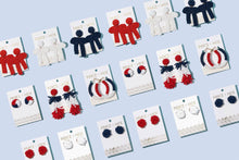 Load image into Gallery viewer, Beaded Knot Stud Earring | Patriotic Earrings
