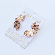 Load image into Gallery viewer, Textured Gold Wing Earrings | Gold Accordion Wing