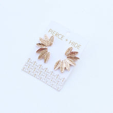 Load image into Gallery viewer, Textured Gold Wing Earrings | Gold Accordion Wing