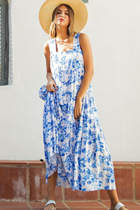 French Blue Midi Dress