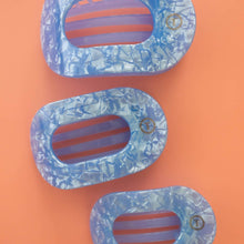 Load image into Gallery viewer, Flat Round Hair Clip | Large | Blue Lagoon