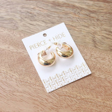 Load image into Gallery viewer, Petite Gold Teardrop Hoop Earrings | Gold Dome Hoop