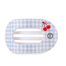 Load image into Gallery viewer, Flat Round Hair Clip | Large | Basket of Cherries
