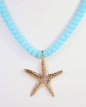 Load image into Gallery viewer, Aster Starfish Necklace Aqua