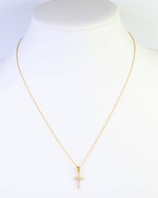 Load image into Gallery viewer, Brooklyn Cross Necklace WP Gold