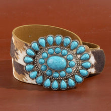 Load image into Gallery viewer, Turquoise Stone Buckle Belt