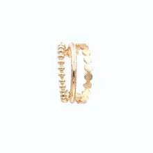 Load image into Gallery viewer, Petite Gold Tri Hoop Earrings | Triple Layered Hoop