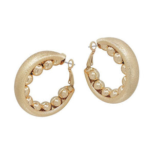 Matte Gold Ball Hoops