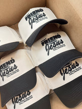 Load image into Gallery viewer, Friend in Jesus - Black Vintage Trucker Hat