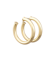 Load image into Gallery viewer, Brushed Gold  Earrings | Classic Gold Hoops