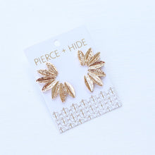 Load image into Gallery viewer, Textured Gold Wing Earrings | Gold Accordion Wing