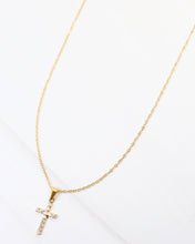Load image into Gallery viewer, Brooklyn Cross Necklace WP Gold