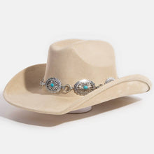 Load image into Gallery viewer, Turquoise Stud Concho Belt Western Cowboy Hat