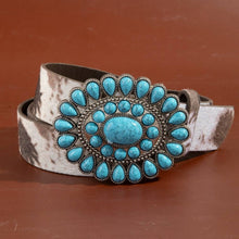 Load image into Gallery viewer, Turquoise Stone Buckle Belt