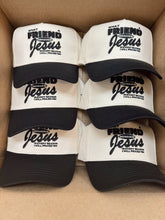 Load image into Gallery viewer, Friend in Jesus - Black Vintage Trucker Hat