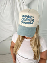 Load image into Gallery viewer, Make Heaven Crowded - Denim Vintage Trucker Hat