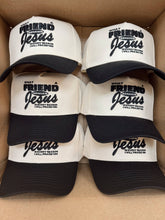 Load image into Gallery viewer, Friend in Jesus - Black Vintage Trucker Hat