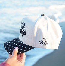 Load image into Gallery viewer, Stars Were Made to Worship - Black Polka Dot Trucker Hat