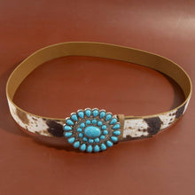 Load image into Gallery viewer, Turquoise Stone Buckle Belt