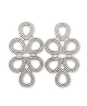 Load image into Gallery viewer, Silver Plaza Earrings | Statement Loop Earrings