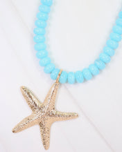 Load image into Gallery viewer, Aster Starfish Necklace Aqua