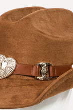 Load image into Gallery viewer, Heart Buckle Western Cowboy Hat