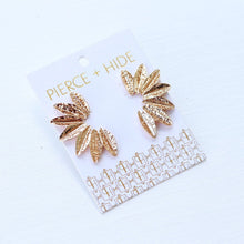 Load image into Gallery viewer, Textured Gold Wing Earrings | Gold Accordion Wing