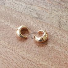 Load image into Gallery viewer, Petite Gold Teardrop Hoop Earrings | Gold Dome Hoop