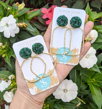Load image into Gallery viewer, Glitter Top Hoops