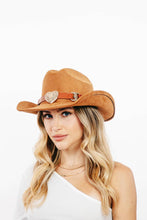 Load image into Gallery viewer, Heart Buckle Western Cowboy Hat