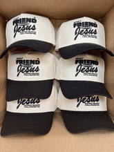 Load image into Gallery viewer, Friend in Jesus - Black Vintage Trucker Hat