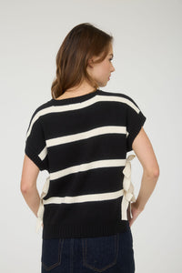 Striped Side Tie Sweater