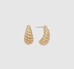 Gold Textured Earrings