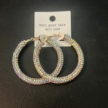 Load image into Gallery viewer, Medium Bedazzled Hoops