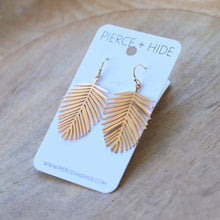Load image into Gallery viewer, Gold Leaf Earrings | Leaf Dangle