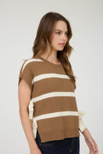 Load image into Gallery viewer, Striped Side Tie Sweater