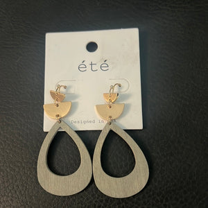 Oval Wood Earrings