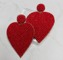 Load image into Gallery viewer, Heart Drops Earrings