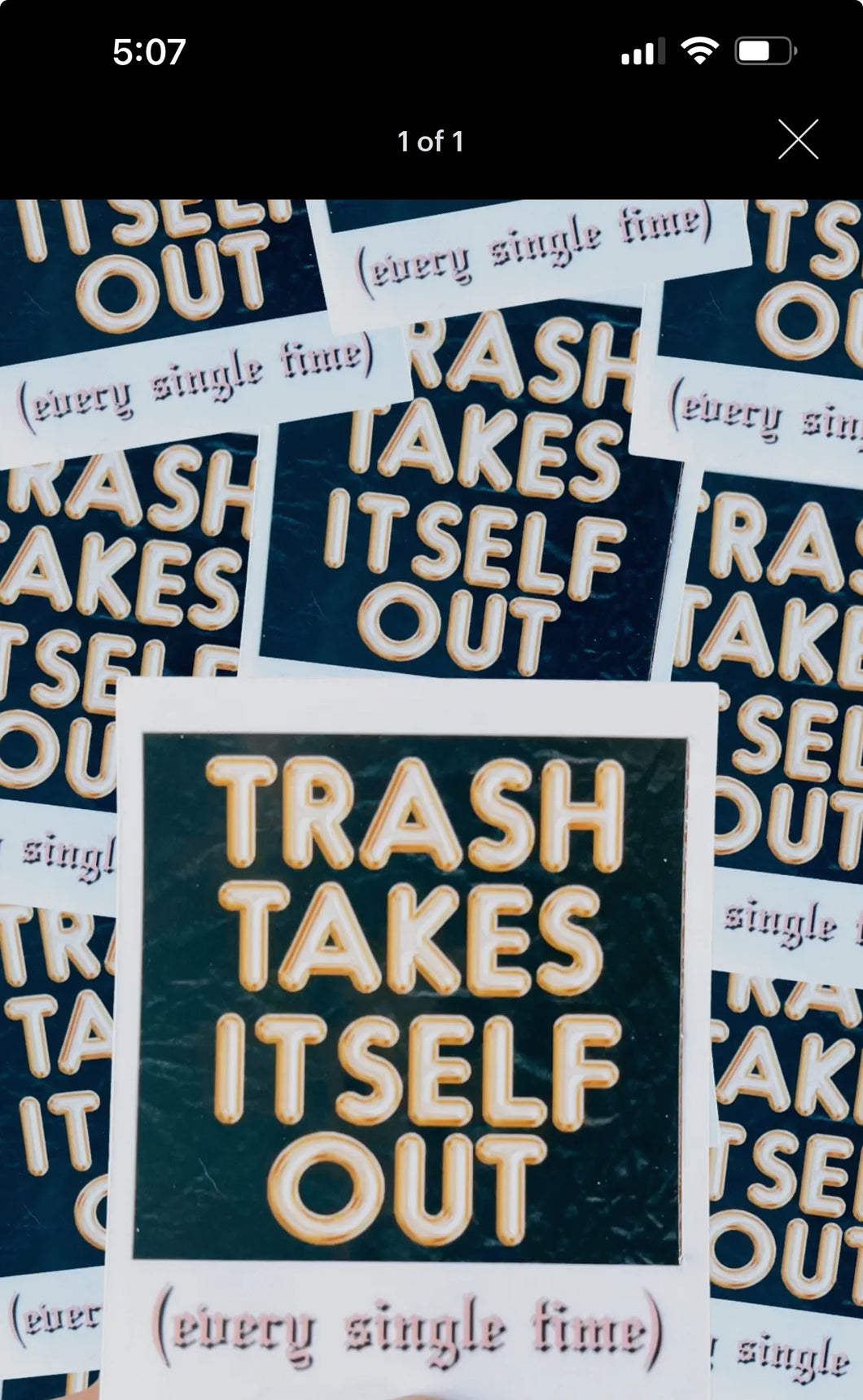 Trash Takes Itself Out Sticker
